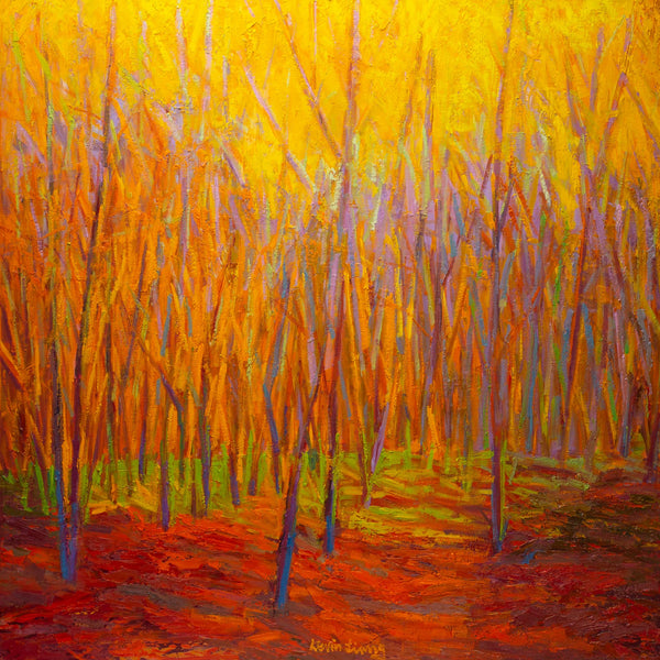 October Light, oil on canvas with frame 38"x38"x2", 2023(sold)