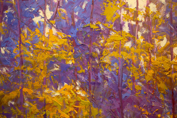 Spring Shadow, oil on canvas with frame 32"x50"x2", 2023