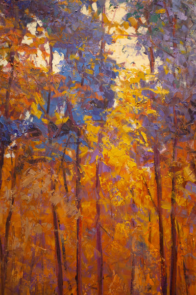 Autumn Shadow, oil on canvas with frame 32"x50"x2", 2023