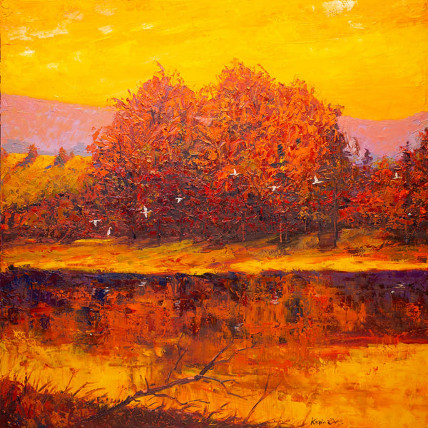 November Light, Oil on canvas with frame 38"x38"x2"(sold)