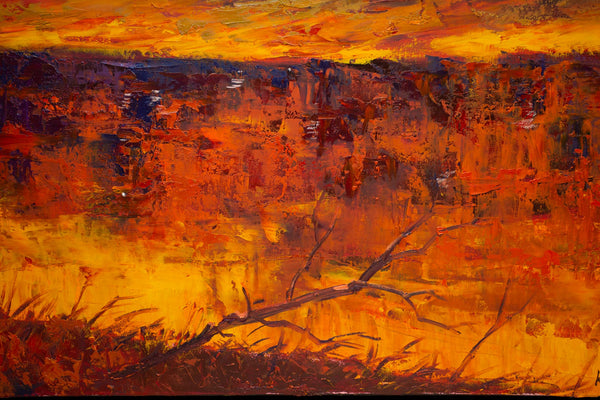 November Light, Oil on canvas with frame 38"x38"x2"(sold)