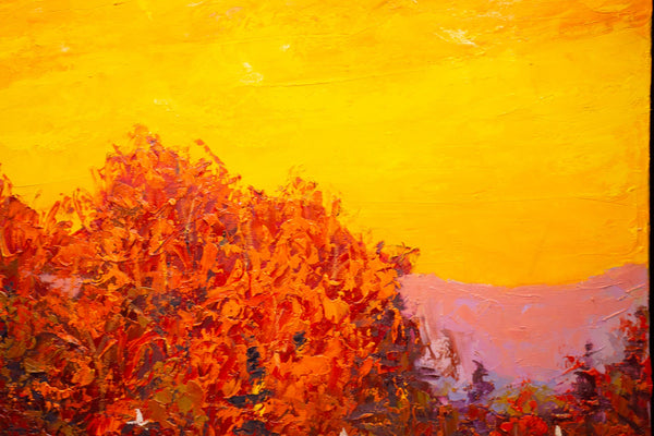 November Light, Oil on canvas with frame 38"x38"x2"(sold)