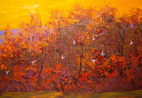 November Light II, 2023, oil on canvas with frame 32"x50"x2"(sold)