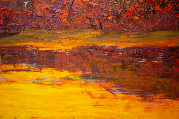 November Light II, 2023, oil on canvas with frame 32"x50"x2"(sold)