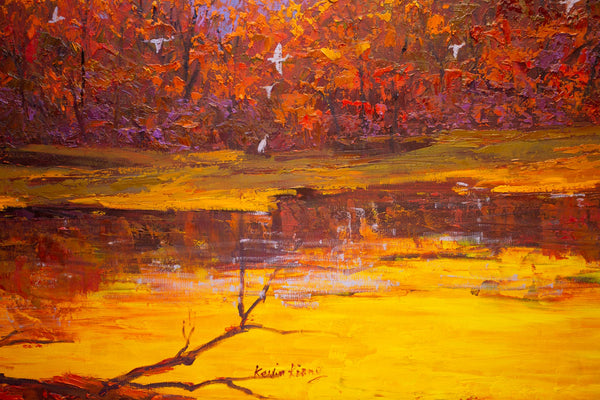 November Light II, 2023, oil on canvas with frame 32"x50"x2"(sold)
