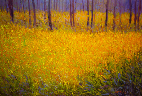 May Light, oil on canvas with frame 42"x62",x2" 2023
