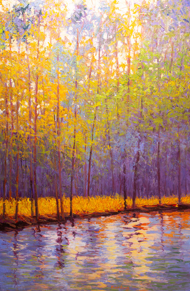 Morning Light, oil on canvas with frame 42"x62"x2", 2023