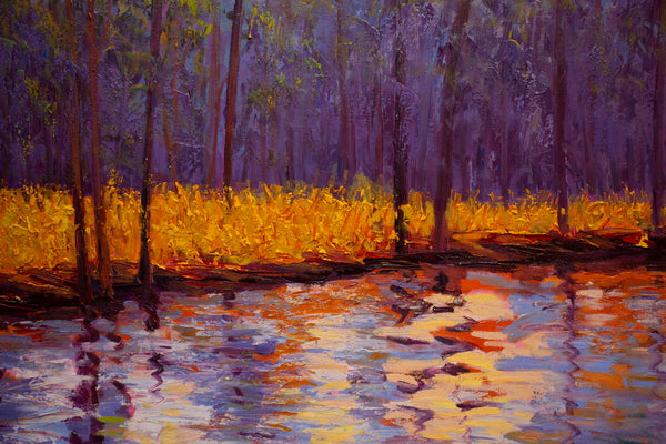 Morning Light, oil on canvas with frame 42"x62"x2", 2023
