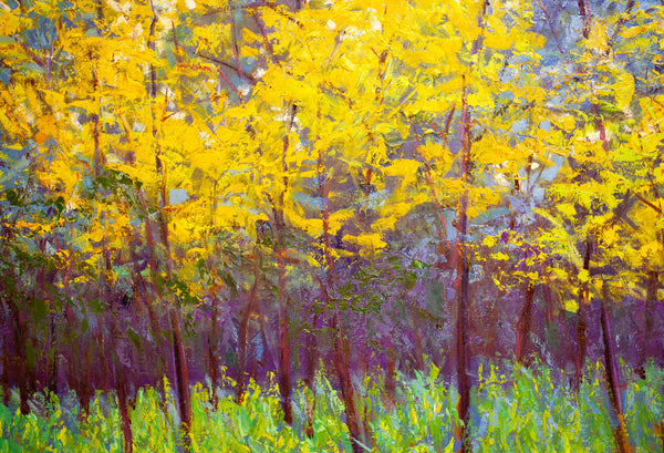 Joy of Spring, oil on canvas with frame 42x42x2 inches, 2024