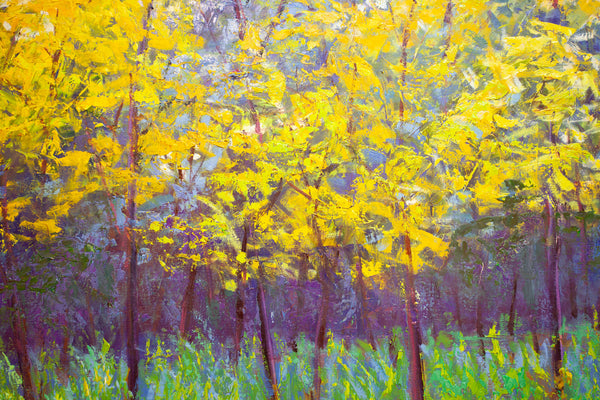 Joy of Spring, oil on canvas with frame 42x42x2 inches, 2024