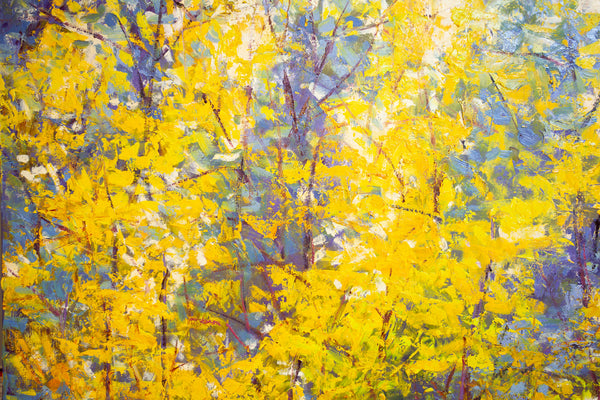 Joy of Spring, oil on canvas with frame 42x42x2 inches, 2024