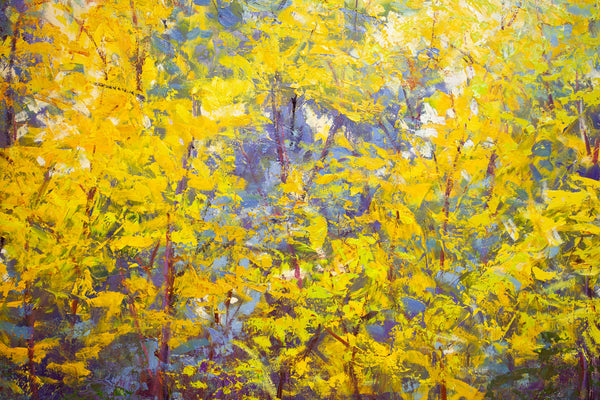 Joy of Spring, oil on canvas with frame 42x42x2 inches, 2024