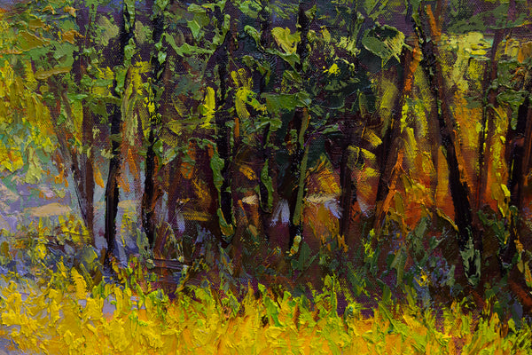 Summer Field I, oil on canvas 42"x42"x2" (sold)