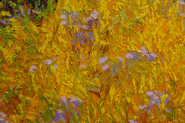 Summer Field I, oil on canvas 42"x42"x2" (sold)