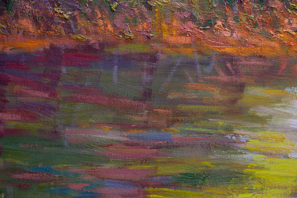 Echoes of Autumn Light, oil on canvas, 52"x62"x2", 2024