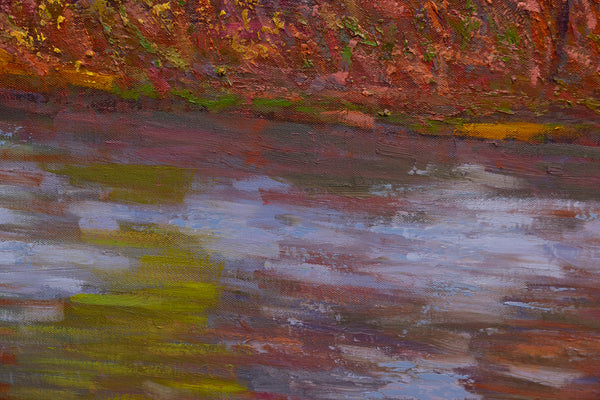 Echoes of Autumn Light, oil on canvas, 52"x62"x2", 2024