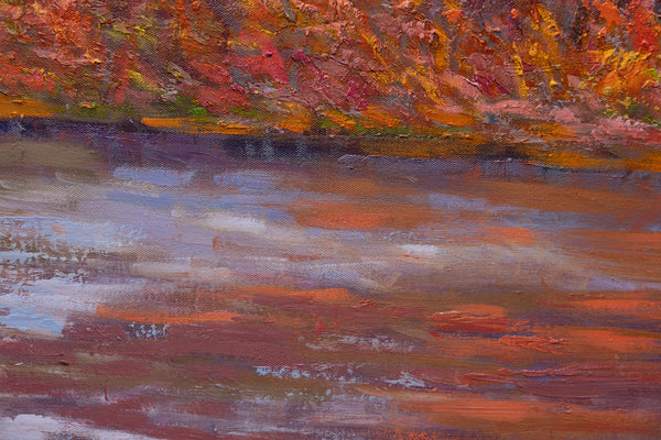 Echoes of Autumn Light, oil on canvas, 52"x62"x2", 2024