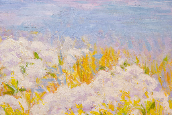 Golden Tranquility,  oil on canvas, 50"x60"x2", 2024 (sold)