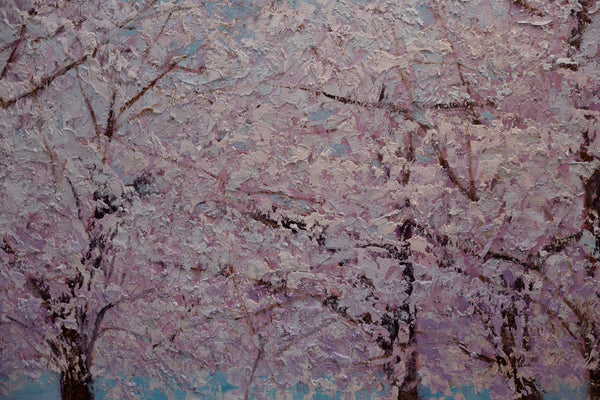 Blossom Breeze in DC, oil on canvas 48"x60"x2", 2025