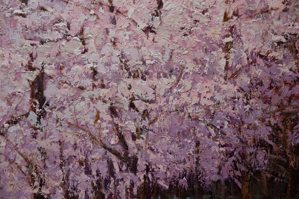 Blossom Breeze in DC, oil on canvas 48"x60"x2", 2025