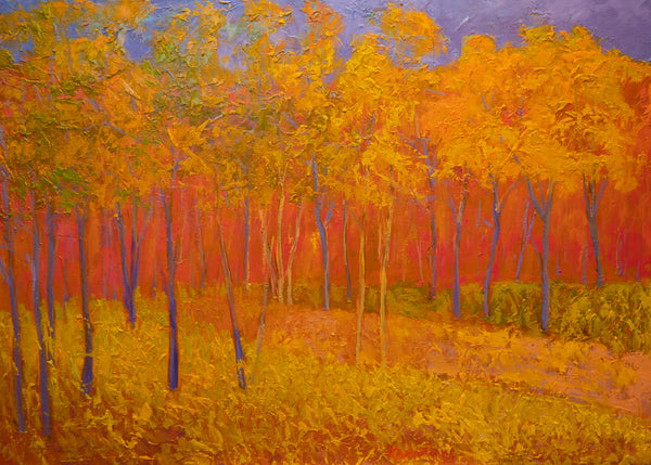 Orange Hill, 2023, oil on canvas 27"x37"x1.5"