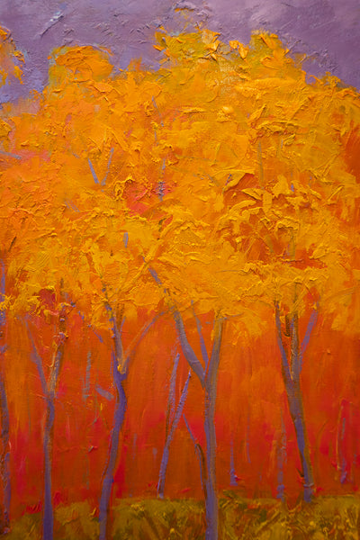 Orange Hill, 2023, oil on canvas 27"x37"x1.5"