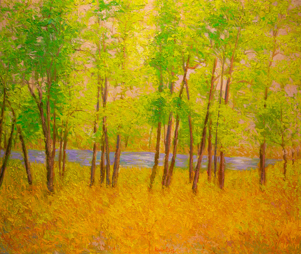 April Sings, oil on canvas 42"x50"x2", 2022 (sold)