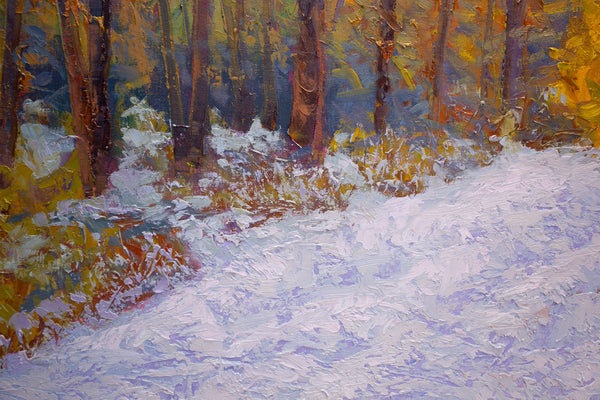 White Mountain Series 6, oil on canvas 31"x41'x2". 2022