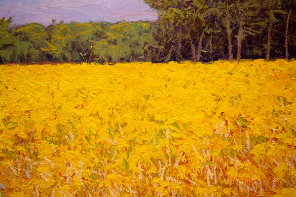 Yellow Field I, 2023, oil on canvas 27"x37"x1.5"(sold)