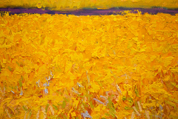 Yellow Field II, 2023, oil on canvas 27"x37"x1.5"