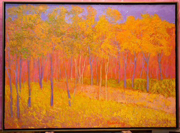 Orange Hill, 2023, oil on canvas 27"x37"x1.5"