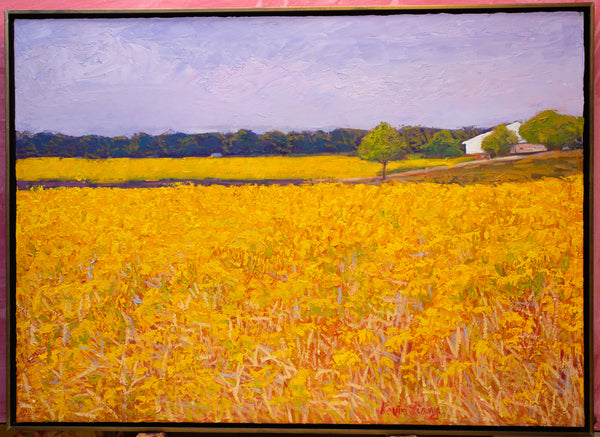 Yellow Field II, 2023, oil on canvas 27"x37"x1.5"