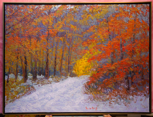 White Mountain Series 6, oil on canvas 31"x41'x2". 2022