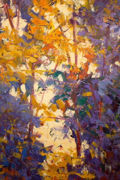 Autumn Shadow, oil on canvas with frame 32"x50"x2", 2023