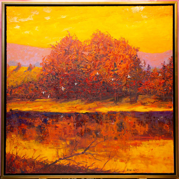 November Light, Oil on canvas with frame 38"x38"x2"(sold)