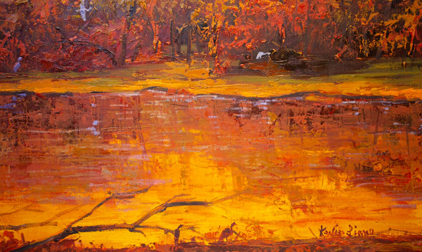 November Light I, 2023, oil on canvas with frame 32"x50"x2"