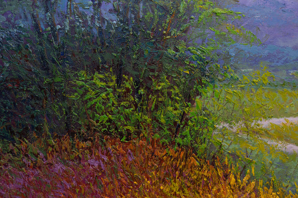 Summer Field II, oil on canvas 42"x42"x2", 2024