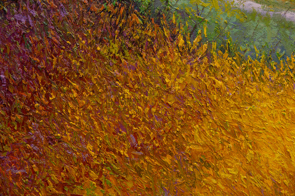 Summer Field II, oil on canvas 42"x42"x2", 2024