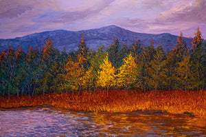 Autumn Sunset, oil on canvas, 42"x62"x2", 2024 (sold)