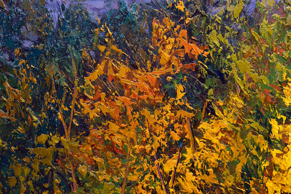 Autumn Sunset, oil on canvas, 42"x62"x2", 2024 (sold)