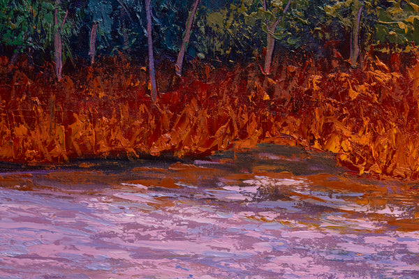 Autumn Sunset, oil on canvas, 42"x62"x2", 2024 (sold)