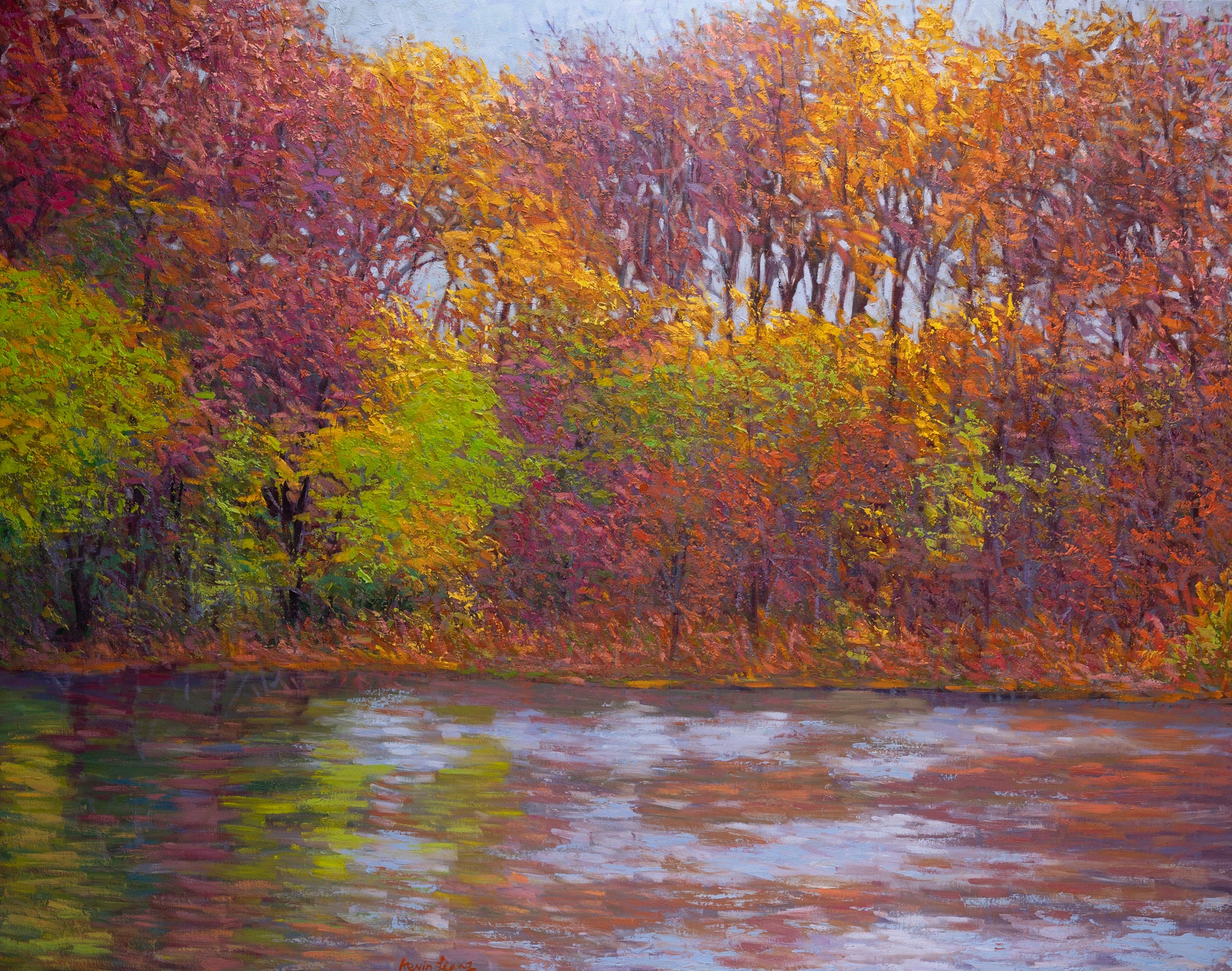 Autumn Celebration, oil on canvas, 52"x62"x2", 2024