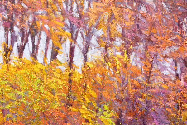 Autumn Celebration, oil on canvas, 52"x62"x2", 2024