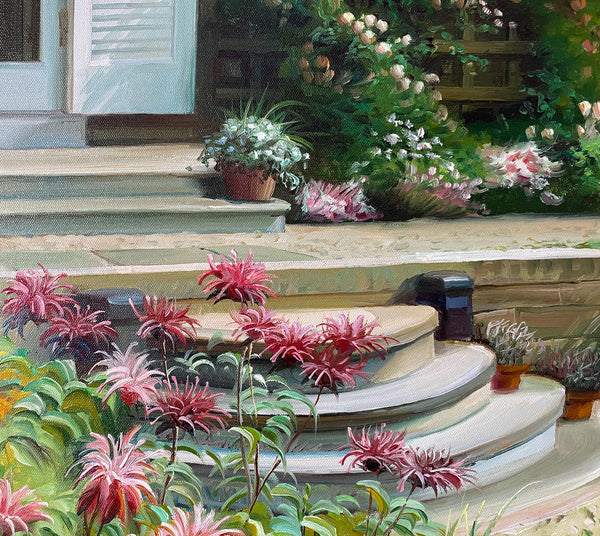 Summer Garden, oil on canvas with frame 36"x53", 2001