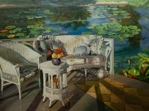 "Summer Pleasure"  Kevin Liang 2003  Original oil on canvas with frame 30" x 36".
