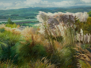 "Summer Vista II"  Kevin Liang  2005  Original oil on canvas with frame 36" x 46".
