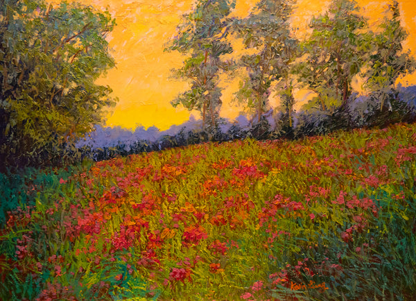 Summer Field, 2023, oil on canvas 27"x37"x1.5" (sold)