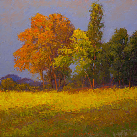 "Summer Light"  Kevin Liang  2020  Original oil on board with frame 24" x 24".