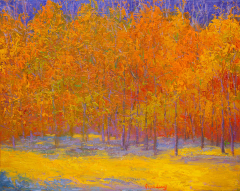 Orange Hill, oil on canvas 25"x31"x1.5", 2021