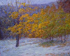 Snow Day, oil on canvas 25"x31"x1.5", 2021 (sold)